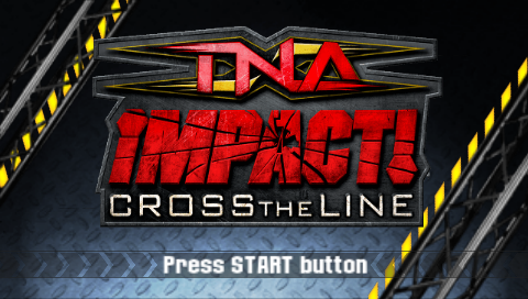 TNA Impact: Cross the Line title screen for PSP